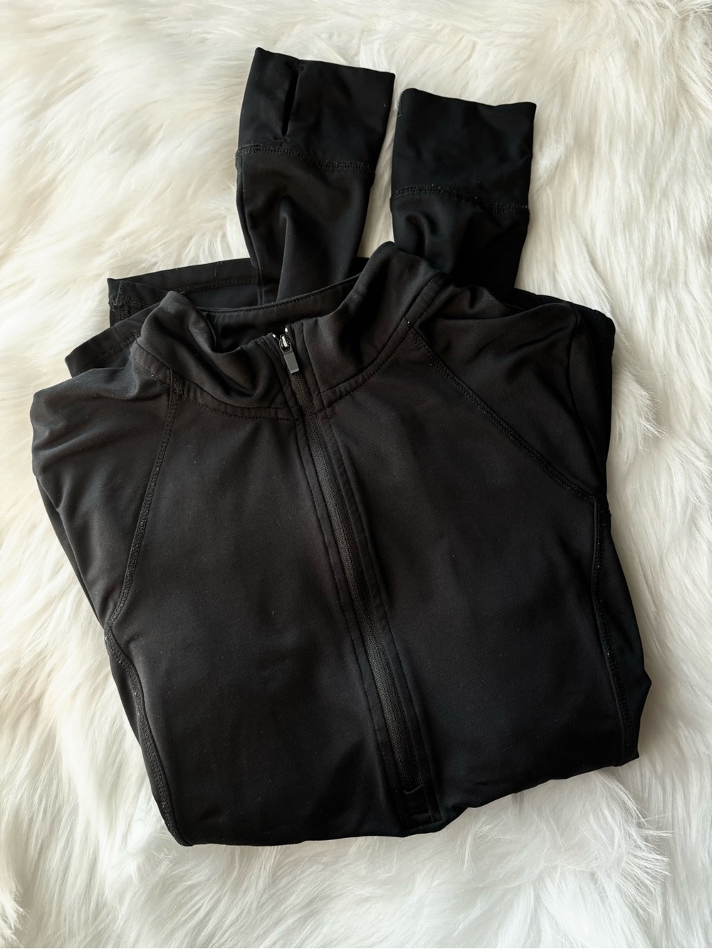 Black Quarter-Zip Active Jacket